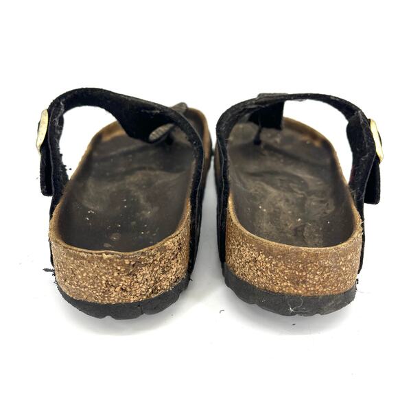 Birkenstock Women's 6.5 / 37 Gizeh Gold Embossed Microfiber Snake Thong Sandals - Picture 6 of 10